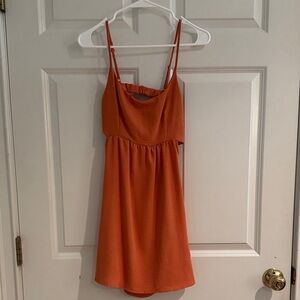 Altar'd State Vibrant Orange Mini Dress